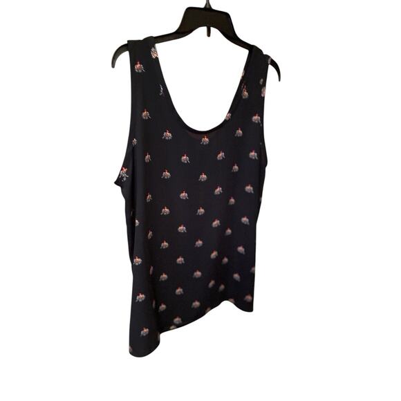 Woman’s Philosophy  Neck Tank Top Elephant Print Black Red Gold Large NWT - Picture 5 of 9